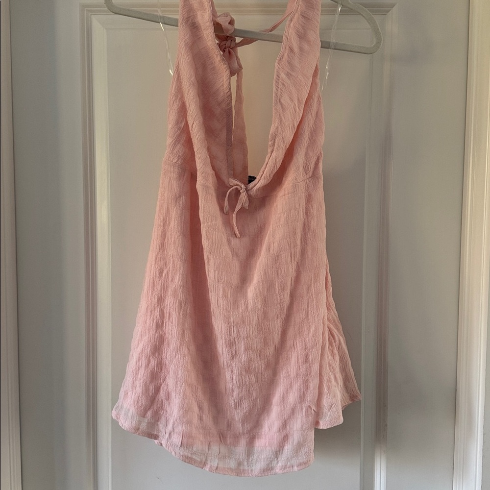 PacSun Beverly & Beck Pink Halter Mini Dress NWT medium